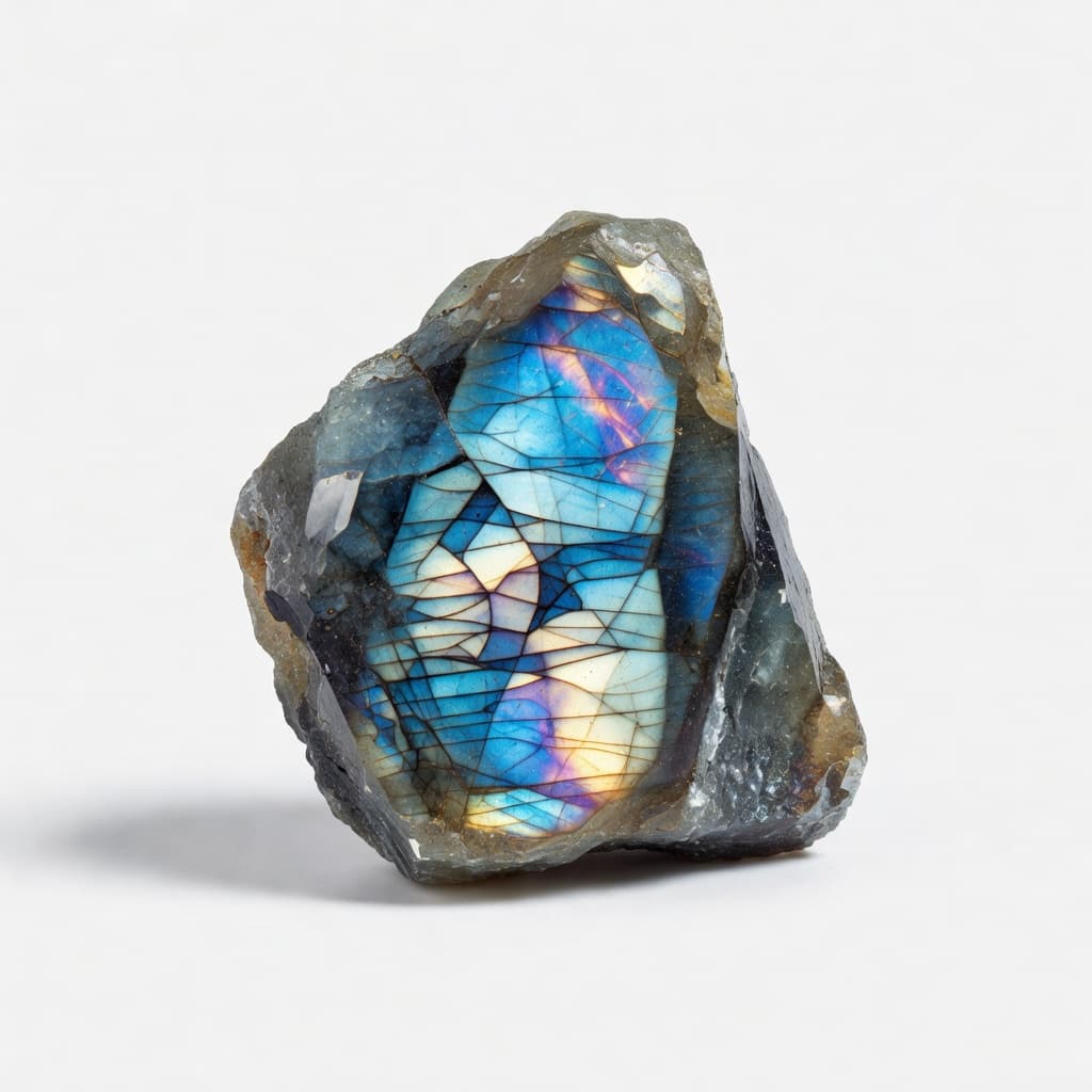 Raw Labradorite Crystal - View 1